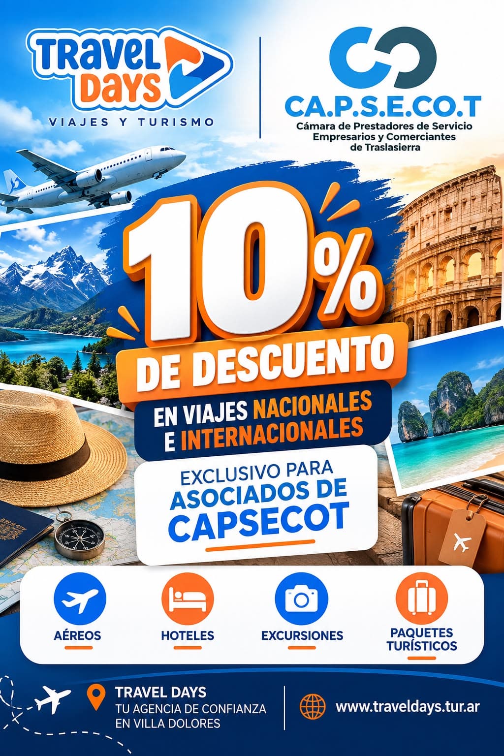 Travel Days: Descuento en viajes nacionales e internacionales